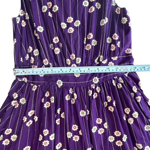 Emily and Fin  Purple retro fit and flare dress - Picture 7 of 9